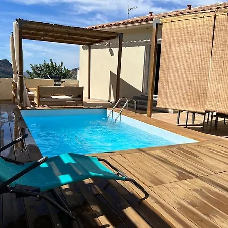 Patrimonio, Maison Climatisee Avec Piscine Privee